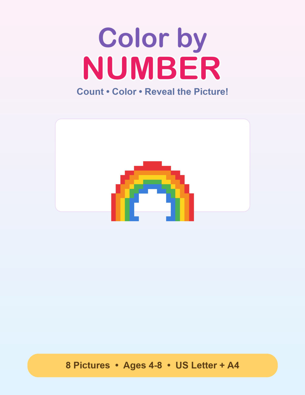 Free Printable Color by Number Worksheets (Ages 4–8) — printable worksheet preview