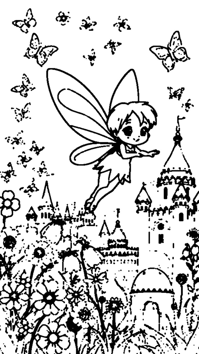 Fairy coloring page
